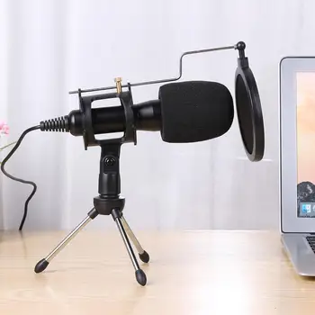 USB 2.0, Mikrofon 1,8 m Kabel Žično Kondenzatorski Mikrofon PC Studio Mikrofon s Stojalom Posnetek za Snemanje/Live/Oddaja
