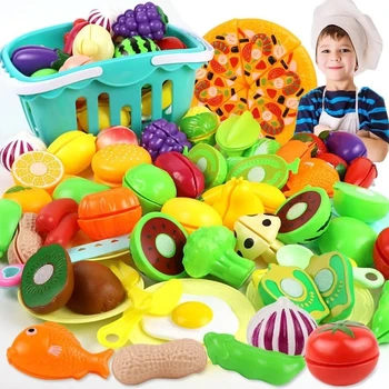 Za rezanje Sadja, Zelenjave Pretvarjaj se Igrajo Otroci, Kuhinja Igrače Miniature Varnost Hrane Določa Izobraževalne Klasična Igrača za Otroke Darilo