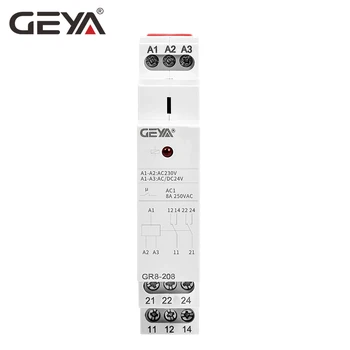 GEYA GR8 Din Rail 12V Pomožni Rele Industrijske Nadzor Mini Vmesni Rele, AC/DC12V z 1SPDT 2SPDT 3SPDT