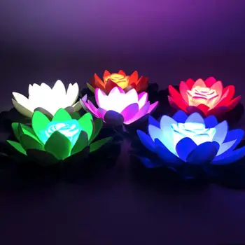 Simulacija Lotus Lučka LED Nepremočljiva Barve-zamenjava Razsvetljave Bazen Akvarij Dekoracijo Dobave