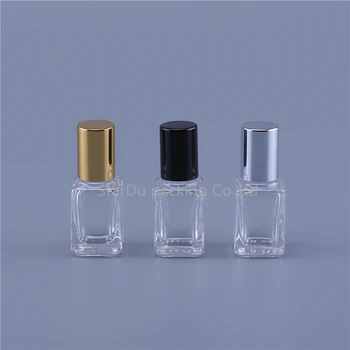 6pcs 5ML 10 ML Prenosni Kvadratnih Stekla Masaža Eterično Olje Parfum Povratne Steklenice Pakiranje Parfum Posodo