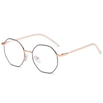 Okrogla Očala Okvir Ženska Moški Retro Očala za Kratkovidnost Optični Okvirji Kovinski Jasno, le ns Črna Srebrna Zlata Očala Oculos CB8803