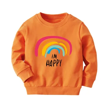 Nov Prihod Dojenčka Otroci Baby Dekleta Jeseni Sweatshirts Oblačil Oranžne Majice Otrok 