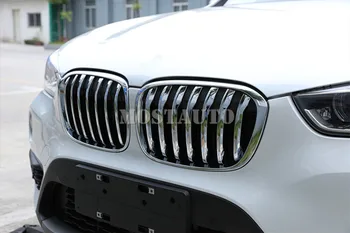 Za BMW X1 F48 ABS Chrome Center Rešetka Žara Modeliranje Zajema Trim 2016-2019 14pcs Avto Dodatki Notranjost Avtomobila Dekor Avto Trim