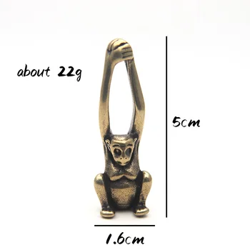 Ustvarjalne Baker Kitajski 12 Nebesno Živali Opica Kip Namizne Dekoracije Gibbon Figurice Avto Keychains Obesek za Ogrlico