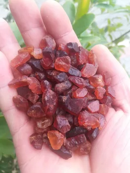 100 g naravno grobo rundum kamni in minerali, reiki healing kristalno surove rdeče granat za izdelavo nakita