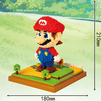 Yoshi Risani Lik Mikro gradniki Velikih Model Velikost Mario Bros Opeke Anime DIY Diamond Opeke Otroci Igrače Darilo Mini Blok