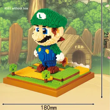 Yoshi Risani Lik Mikro gradniki Velikih Model Velikost Mario Bros Opeke Anime DIY Diamond Opeke Otroci Igrače Darilo Mini Blok