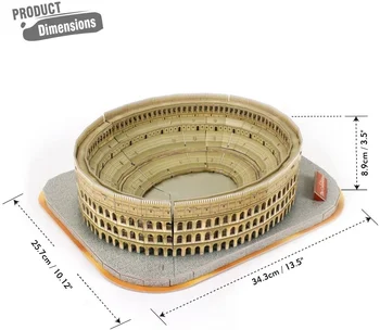 Svetovno Znani Arhitekture Uganke, Italija Rim, Kolosej Arhitektura Modela Kompleti Zgradbe 3d Puzzle Igrača