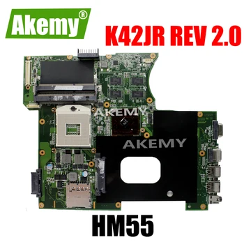 SAMXINNO K42JR REV2.0 HM55 Mainboard Za Asus K42JR A42J K42J X42J prenosni računalnik z Matično ploščo REV2.0 HM55 DDR3 Mainboard Testirani