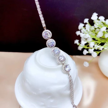 2020 najnovejši moissanite zapestnica za ženske, bleščečo ogrlico bolje kot diamant, pravi 925 srebro GRA potrdilo dekle darilo za rojstni dan