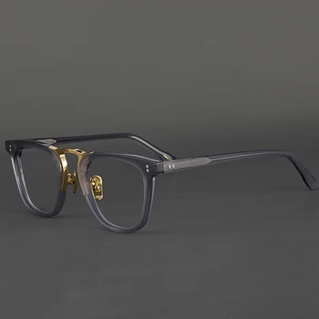 Retro čistega titana acetat očala moških optični kratkovidnost presbyopia branje kvadratnih ženska očala okvir