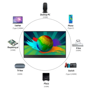 EGOBAS 15.6 WiFi Prenosni Monitor za Brezžični Projekciji Smart IPTV APP Store 4K Dekodiranje Bluetooth Daljinsko upravljanje Telefonskega Pomočnika