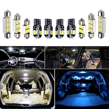 8Pcs Dodatki Avto notranje luči Komplet za nadgradnjo 2016 2017 2018 2019 Mazda 3 led notranja Kupola Trunk luči
