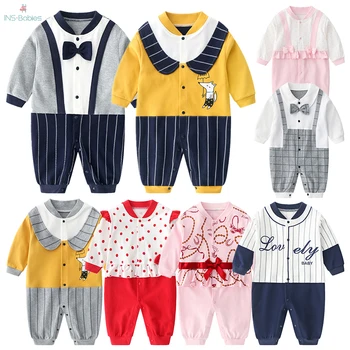 2021 Baby boy oblačil za Pomlad Gospod, igralne obleke 0-12M Dojenčki grils Bombaž Jumpsuit Novorojenega Dečka Romper Unisex Otroška Oblačila Kostum