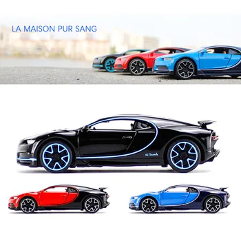 1:32 Bugatti Chiron Modela Avtomobila Zlitine Avto Die Litega Igrača Avto Model Potegnite Nazaj otroška Igrača Zbirateljskih Brezplačna Dostava