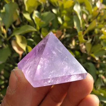 40 mm Naravnih Ametist Quartz Crystal Piramida Zdravljenje Kitajska