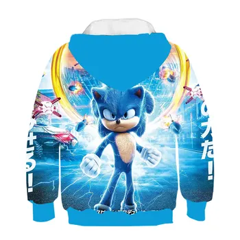 2020 Pomlad Risanka Sonic Hooded Sonic Hedgehog Otroci Hoodie Dekle Majica Trendy Modni Fantje Suknjič Otrok Puloverju Vrh