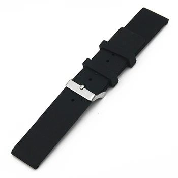 20 mm 22 mm 24 mm Silikonske Gume Watch Band za Zvonec Ross Watchband Moški Ženske Pasu Zapestne Zanke Pasu Zapestnica Črna Bela + Orodje