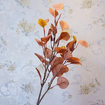 Ena podružnica eucalyptus denar listov umetne rastline okrasne vaze za cvetje poroka doma dekor ponaredek Listi floristics