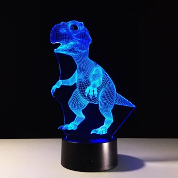 Jurassic park LED Noč lahka 3D Dinozaver Lučka Baterije Vzdušje Svetlobe razstava Otrok Božič Fant Darilo Igrača Živali