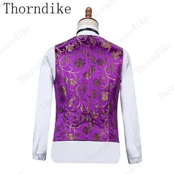 Thorndike Moda Za Moške Obleke 3 Kos Slim Fit Najboljše Moške Obleke, Poročni Ženina Tuxedos Prom Stranka Obleko Moški Jopič(Suknjič+Hlače+Telovnik)