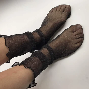 Čipke Visoke kakovosti Elastična Ultra-tanek najlon Nogavice kratke nogavice Očesa Debelo, Ženske Nogavice, spodnje perilo, prosojne nogavice