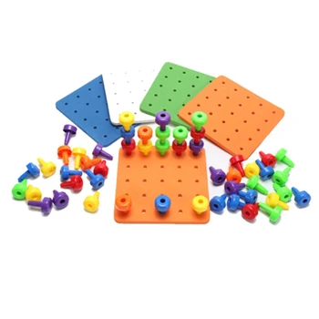 Otroške Igrače Montessori Otrok Puzzle Peg Odbor Gob Nohti Otroci Izobraževalne Jigsaw Igrače Darila