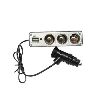 12V 3-Vtičnico Cigaretnega Vžigalnika Splitter Priključite Polnilnik USB Hiter Avto Polnilnik za izmenični Tok Avto Styling