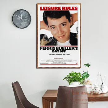 Ferris Bueller ' s Day Off Film Klasična Umetnost Slikarstvo Letnik Platno Plakat Steno Doma Dekor
