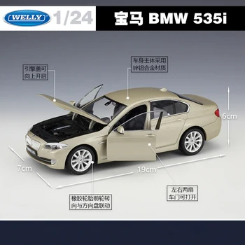WELLY 1:24 Visoke Simulacije Klasične Diecast Vozila BMW 335i/535i Kovinske Zlitine Model Avtomobila Za Otroke Darilo Igrača Avto Zbiranje