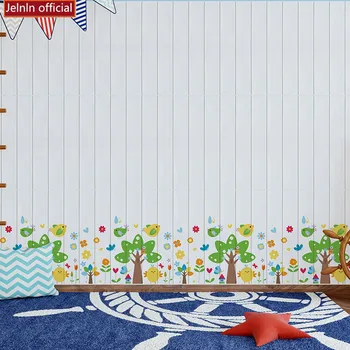 Risanka 3d pene stenske nalepke otroci soba, spalnica lesa zrn pene opeke ozadje vrtec dekoracijo PE mehko vrečko ozadje