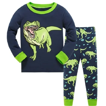 3-8 let otrok božični dinozaver pižamo določa otroci sleepwear fantje proge pižame baby santa pijamas