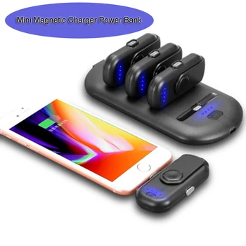 Magnetni Polnilnik Moči Banke Sili Mikro USB Za iphone Tip C Android Za 3 In1 Mobilne Hitro Prenosni Telefon Polnilnik Baterije