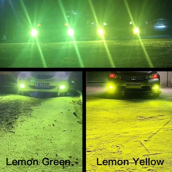 2LED smerniki/ meglenke Rumene/Zelene avto meglo lučka 3000k zlati super svetla LED žarnice H7/H11/H1/H3/880/H4/9005/9006/9012