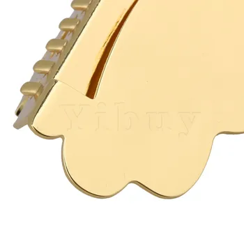 Yibuy 8-String Zlato Cinkove Zlitine Mandolin Tailpiece Zamenjava 60 x 35 mm