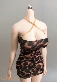 1/6 Trendy seksi leopard cev vrh obleko, ki je primerna za gumirane ženski vojaki na zalogi