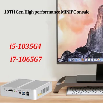 Najnovejši 10. Gen 10nm VENTILATOR, Mini PC Core i5 1035G4 i7 1065G7 windows10 Mini Računalnik Dvojno HDMI 4K 60GHz SD Optical Desktop pc