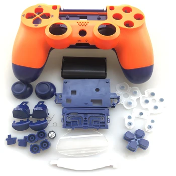 PS4 PRO Krmilnik za Celoten Sklop, Ohišje Primeru Lupini Za PlayStation 4 Pro JDM 040 JDS 040 Gen 2th V2 Kritje Oranžna Modra Kože, Kit