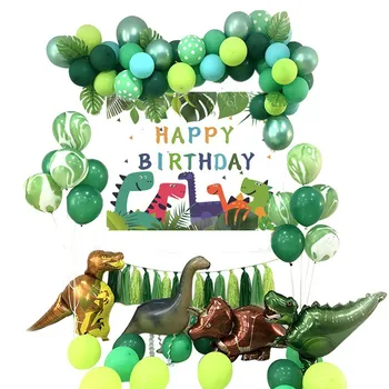 Prvi Rojstni Dan Balon Fant Dinozaver Birthday Balon Arch Kit Dinozaver Balon Banner Dinozaver Balon Garland