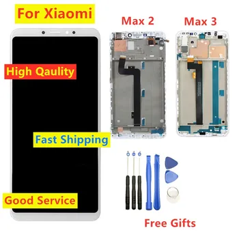Preizkušen Za Xiaomi Mi MAX 2 3 LCD-Zaslon na Dotik Digiziter Montažo LCD-Z Okvirjem Za Moj MAX 2 3 Nadomestne Dele