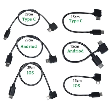 Spark/Mavic Daljinski upravljalnik Podatkov Priključen Kabel Skladu Žice Za Mobilni Tablični Micro USB TIP-C Priključek Za Iphone/Android