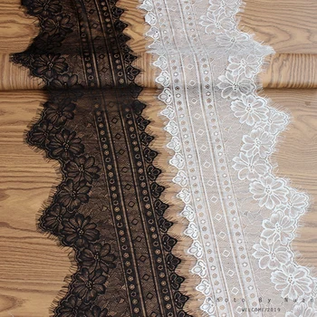 22 CM francoski čipke trepalnic čipke tkanine oblačila dodatki DIY krilo Šivanje Oblačil Trak, Ročno izdelan Material