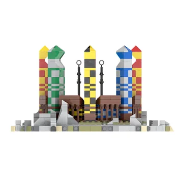Pogled Ulic Quidditch Igrišče Konstruktor Izobraževalne Igrače, Gradnja Bloki, Opeke Za Otroke, Otroci Darila