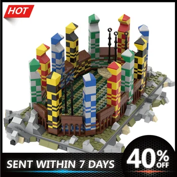 Pogled Ulic Quidditch Igrišče Konstruktor Izobraževalne Igrače, Gradnja Bloki, Opeke Za Otroke, Otroci Darila