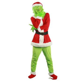 Noč Čarovnic, Božič Cosplay Oblačila Santa Geek, Zeleni, Dlakavi Grinch Stranka Uspešnosti Kostum Božič Odraslih Cosplay Kostumi