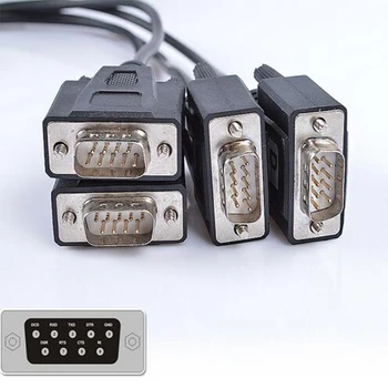 4-port USB na serijski kabel 2.0 USB na serijski 4X RS232 kabel razdelilnik pretvornik ZE552A(FTDI Čipov+win 10 podprte)