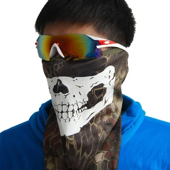 Novo Vojsko Taktično Lobanje Prikrivanje Masko Fluorescence Reflektivni Paintball Šal Vojaške Camo Motocikel Windproof Masko