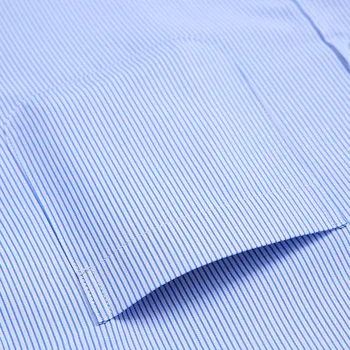 Aoliwen blagovne znamke Jeseni, pozimi poslovanje priložnostne majice preprosta eleganca moške Predalčni navpične črte toplo dolgo sleeved Flannel majica