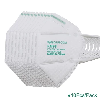 POWECOM KN95 FFP2 CE certifikatom maske 5 Slojni Filter za večkratno uporabo maske za Dihanje Usta Žarilna Kritje odobrenih higienskih mask